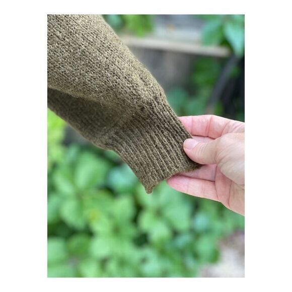 Vintage 70s Cardigan Kid Mohair Knit Turkey Applique Kitsch Sz 42 OOAK - Picture 15 of 16